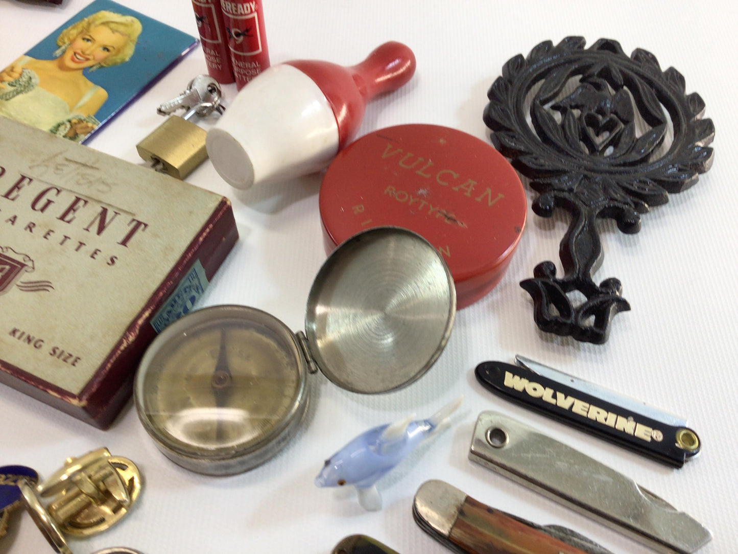 Vintage Junk Drawer Lot of Old Small Items Assemblage Mixed Media Art Parts Pieces