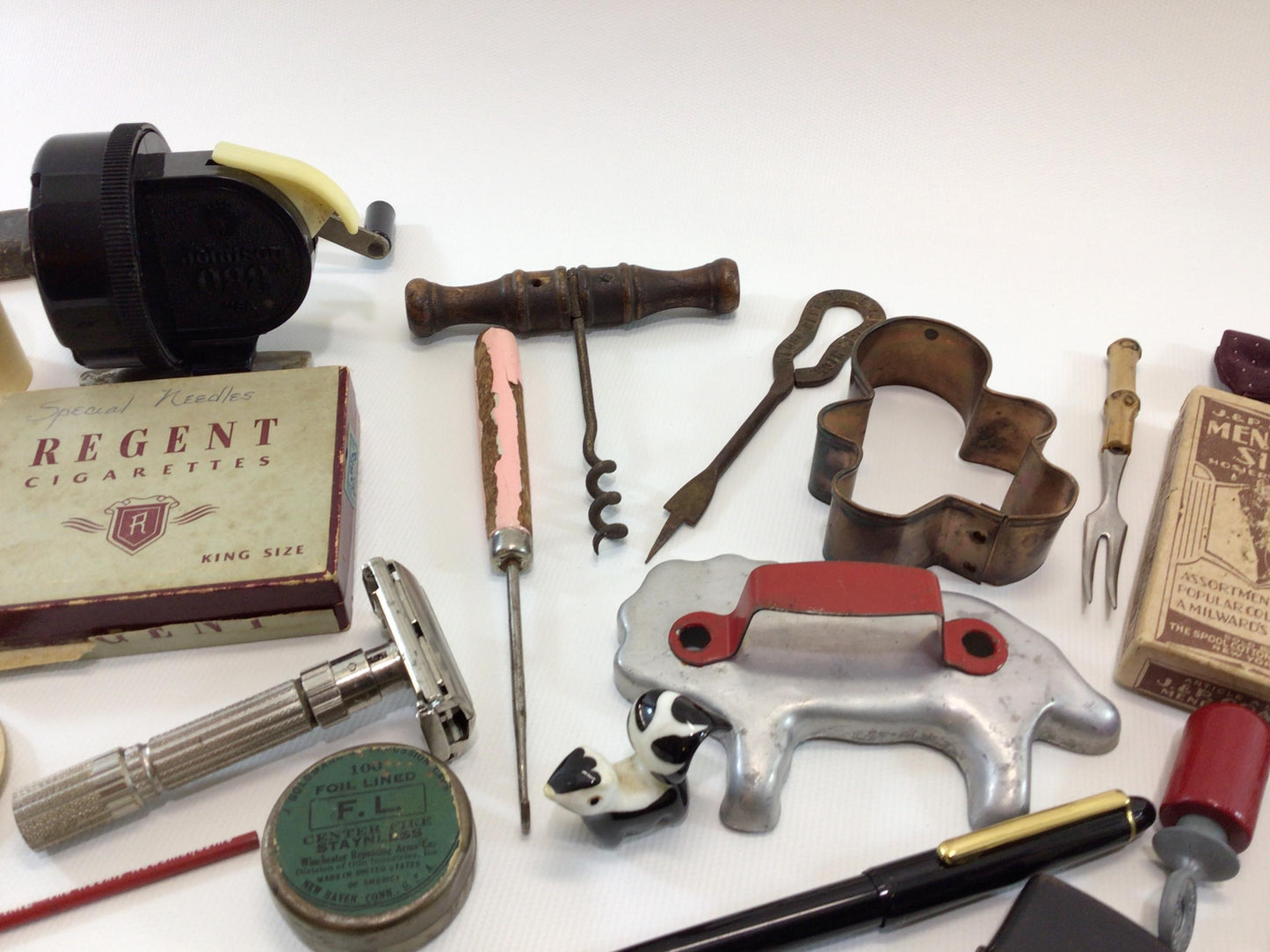 Vintage Junk Drawer Lot of Old Small Items Assemblage Mixed Media Art Parts Pieces