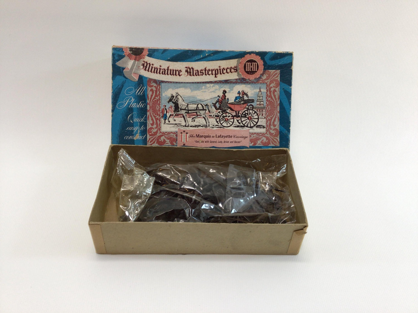 Miniature Masterpieces HO Scale Model Marquis de LaFayette Carriage Vintage Miniature Modeling Kit
