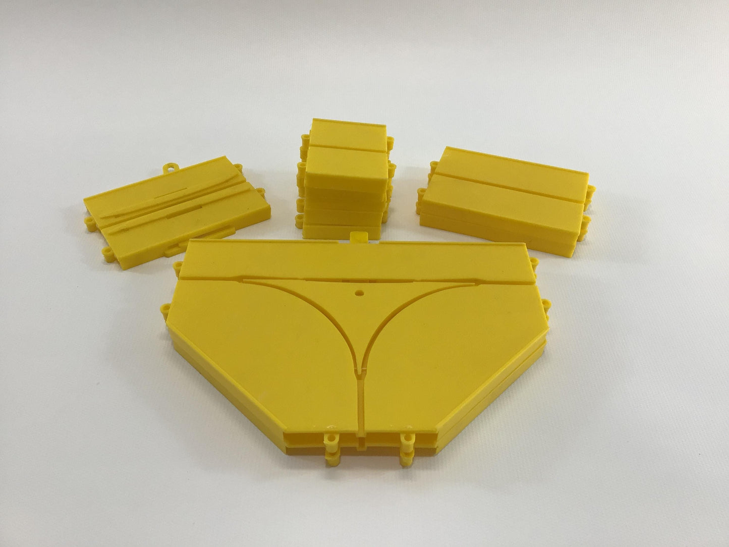 Ideal Jalopy Show Down Yellow Straights and 3 Way Intersections Vintage Toy Slot Car Track Replacement Parts Pieces