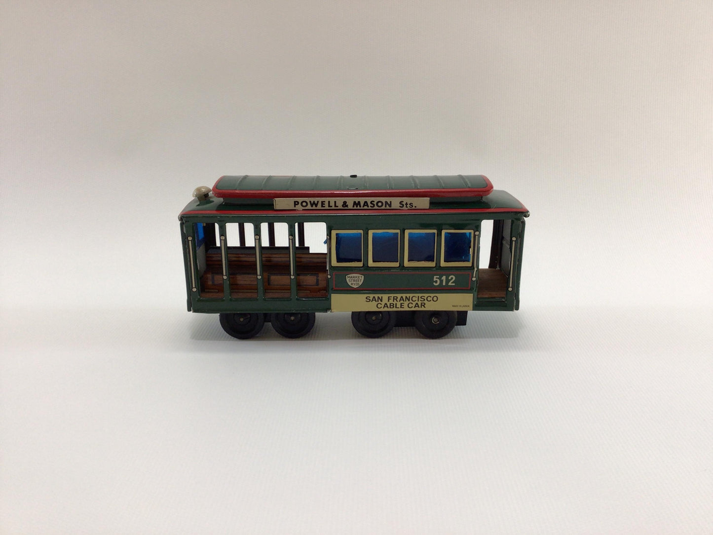 Tin Lithograph Trolley Car Vintage Friction Toy San Francisco Cable Car 512