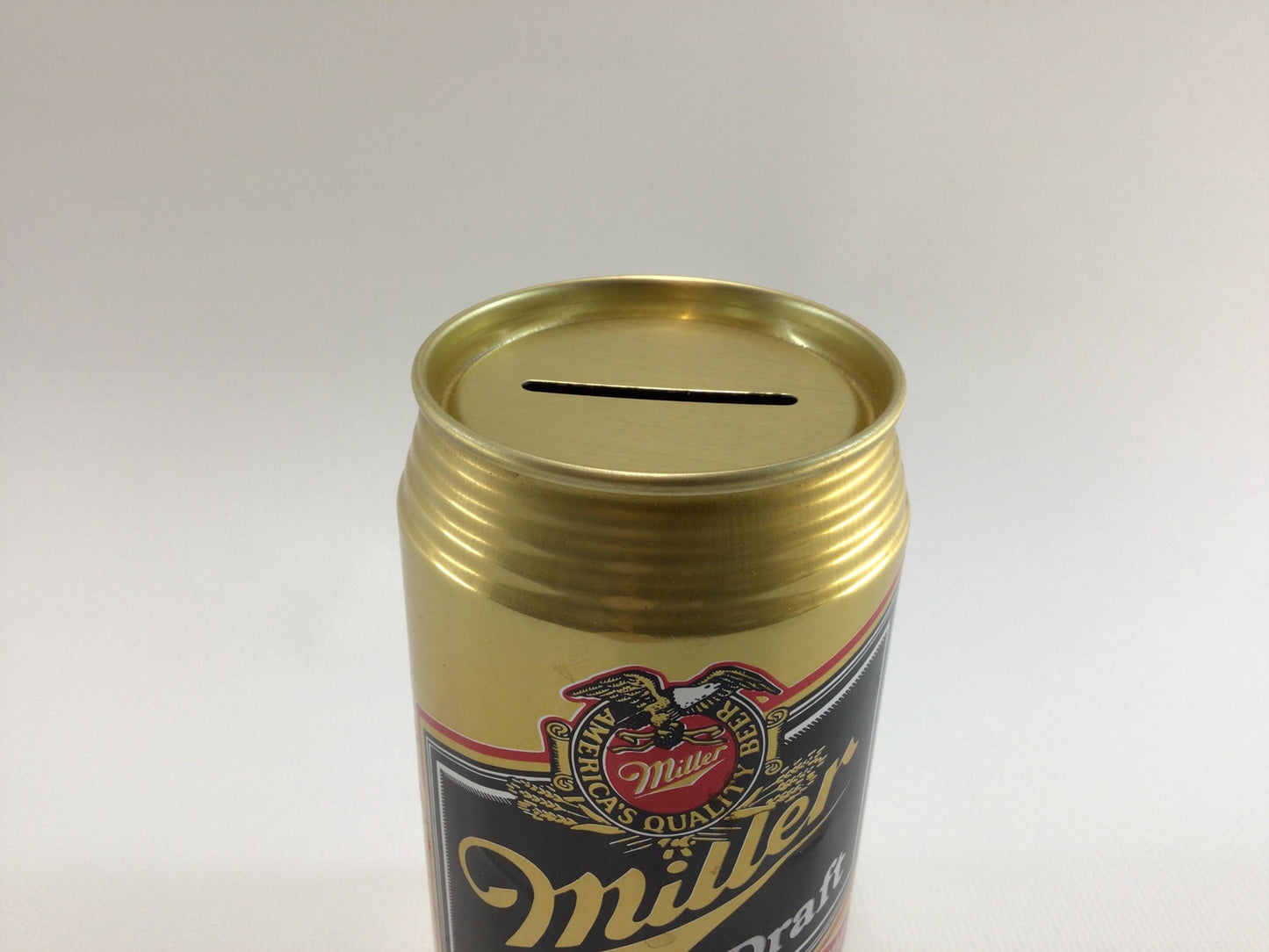 Beer Can Coin Bank Aluminum Miller High Life Mid Century Advertising circa 1970s