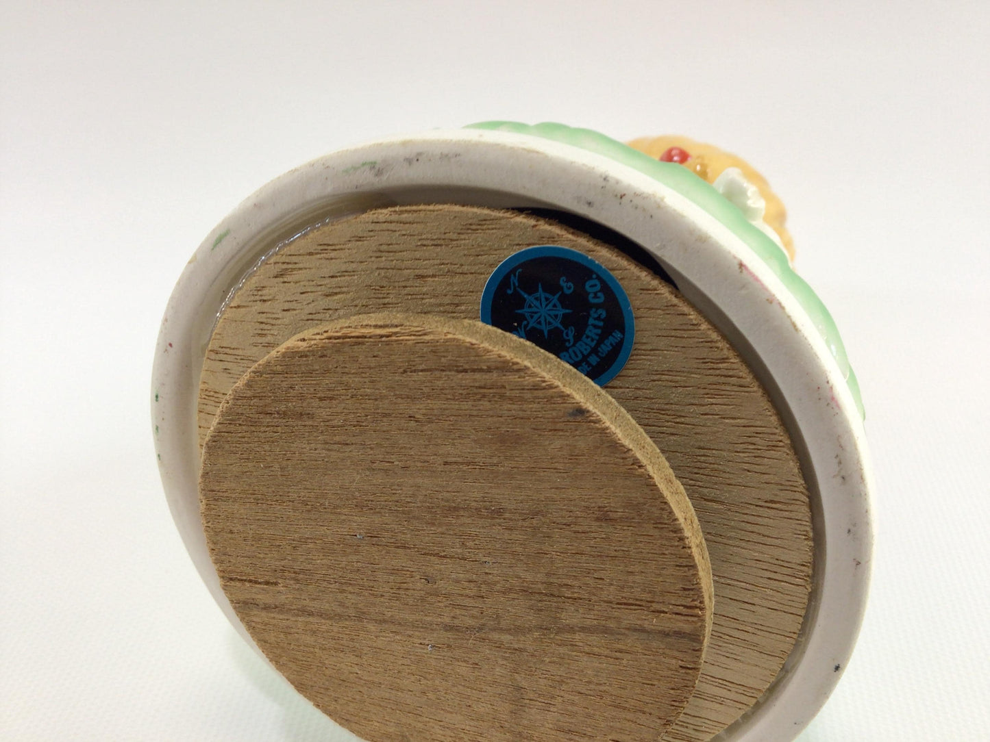 Fred Roberts Vintage Musical Figurine Ceramic Rotating Music Box Thank Heaven for Little Girls