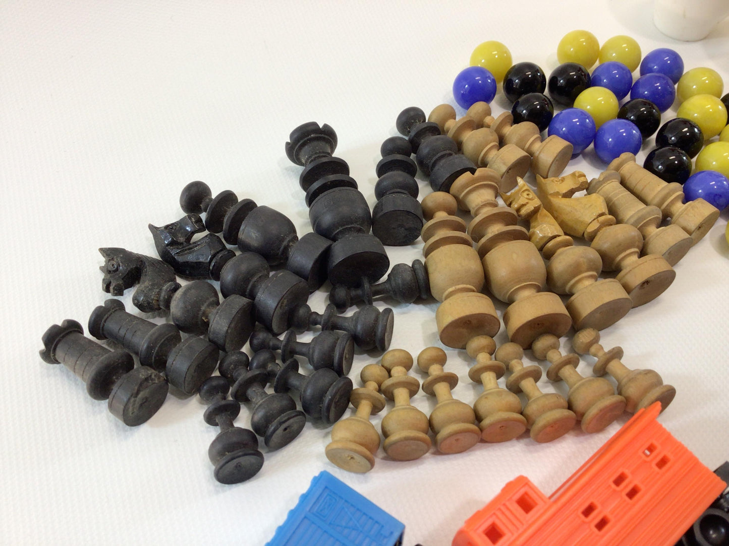 Vintage Junk Drawer Lot of Old Small Toy and Game Parts Pieces for Assemblage Mixed Media Art Projects