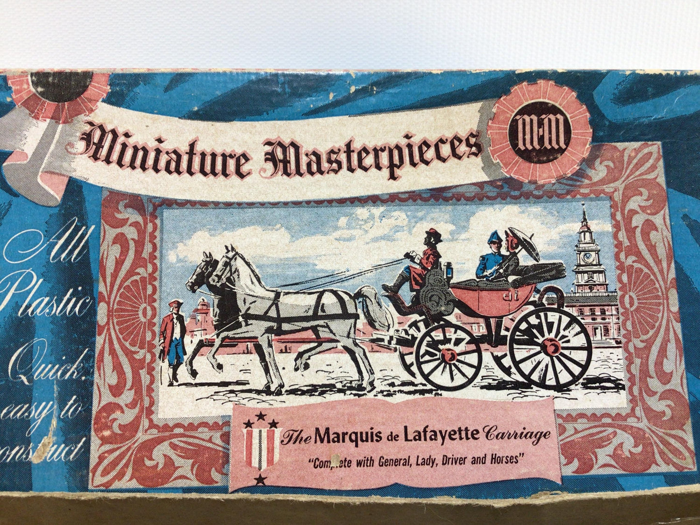 Miniature Masterpieces HO Scale Model Marquis de LaFayette Carriage Vintage Miniature Modeling Kit