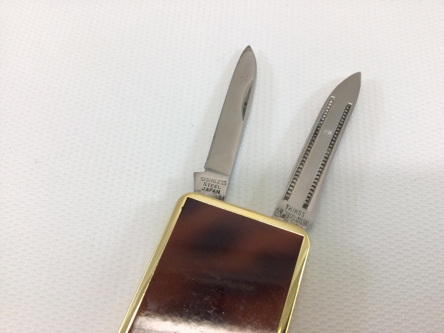 Colibri Money Clip Gentleman's Knife with D T Monogram Vintage Made in Japan Mid Century Men's Fashion Accessory