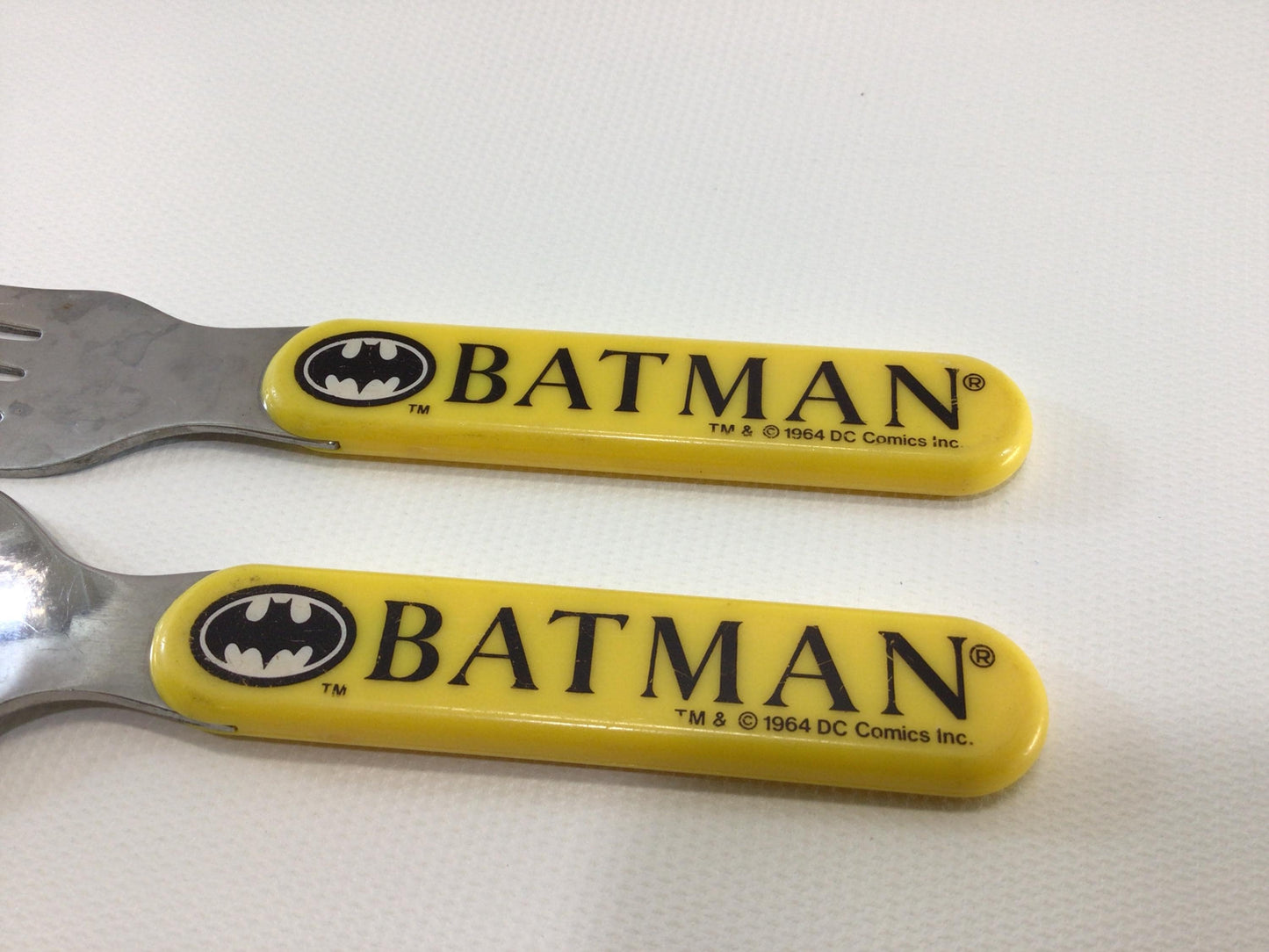 Batman Spoon and Fork Set Vintage 1990s Children's Flatware Utensils