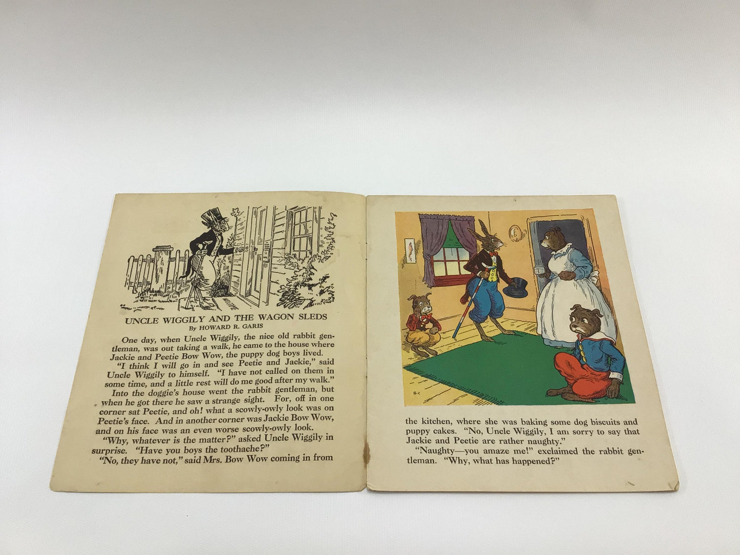 Vintage Children's Picture Book 1939 Uncle Wiggily and the Sleds Platt & Munk Publishing