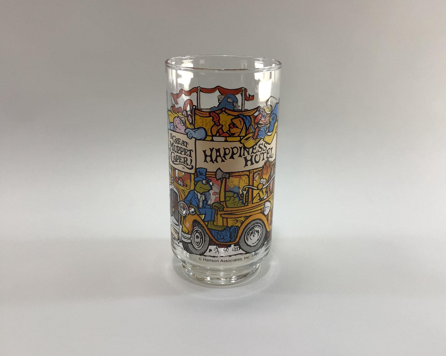 McDonald's Muppets Happiness Hotel Vintage 1981 ACL Advertising Premium Collectible Drinking Glass