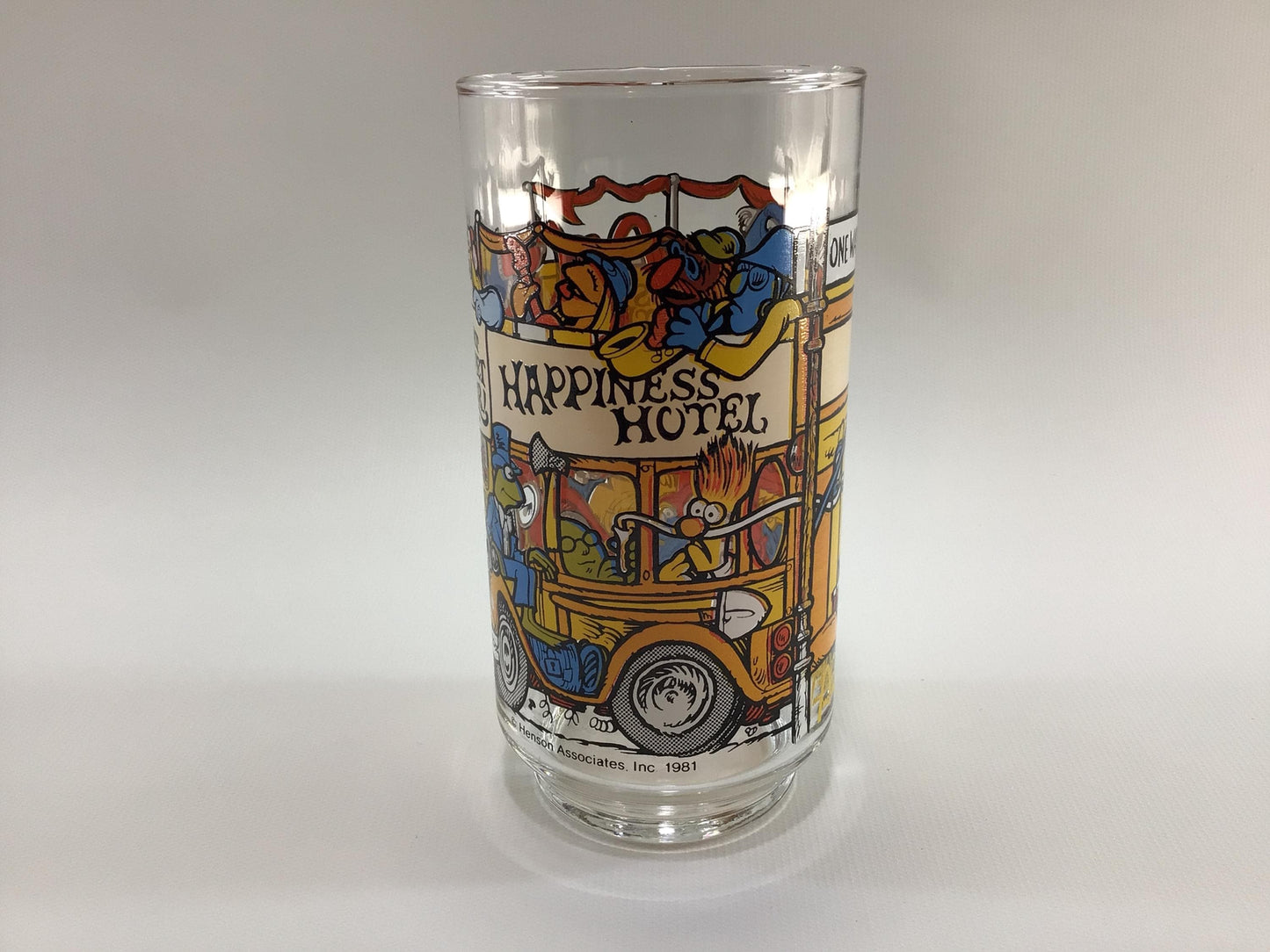 McDonald's Muppets Happiness Hotel Vintage 1981 ACL Advertising Premium Collectible Drinking Glass