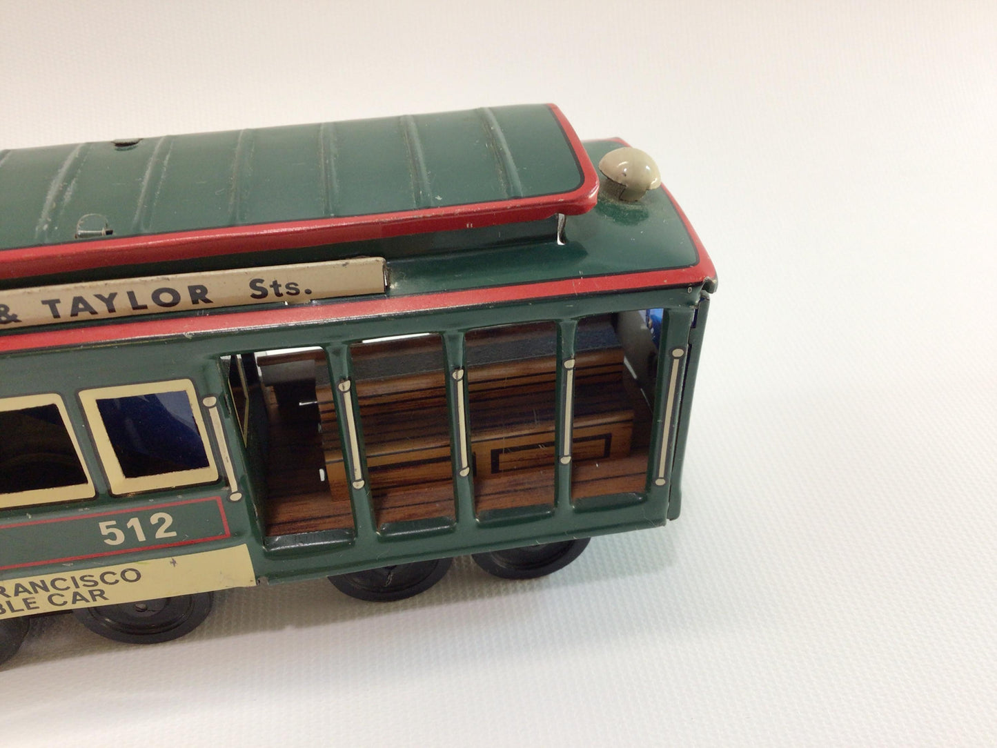 Tin Lithograph Trolley Car Vintage Friction Toy San Francisco Cable Car 512