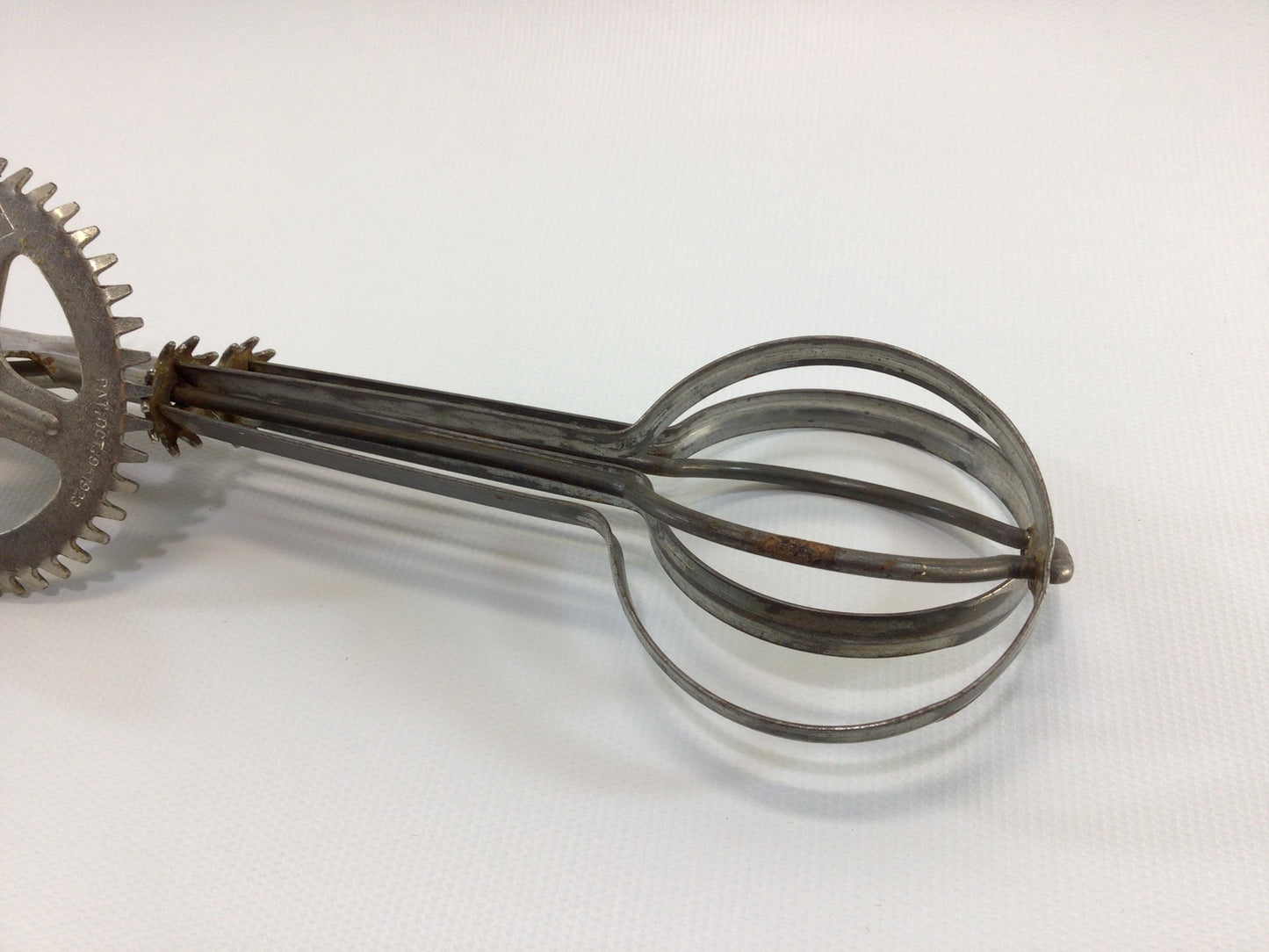 Steel Handle Egg Beater Made in USA Pat 1923 A&J Antique Country Kitchen Farmhouse Decor