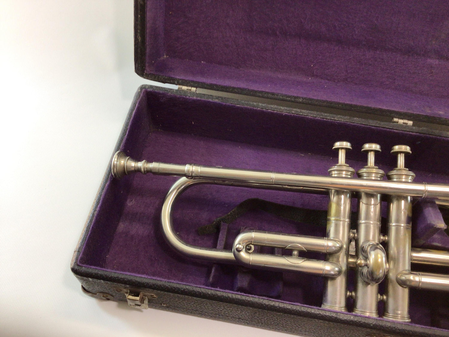 Sterling Plated Collegiate Model Trumpet and Case Vintage Tonk Chicago Brass Horn Instrument