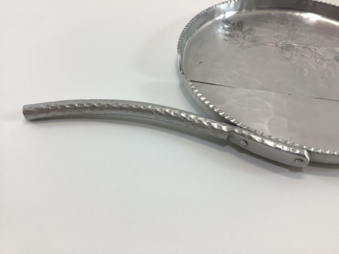 Crumb Catcher 2 Piece Set Vintage Continental Hand Wrought Aluminum 725