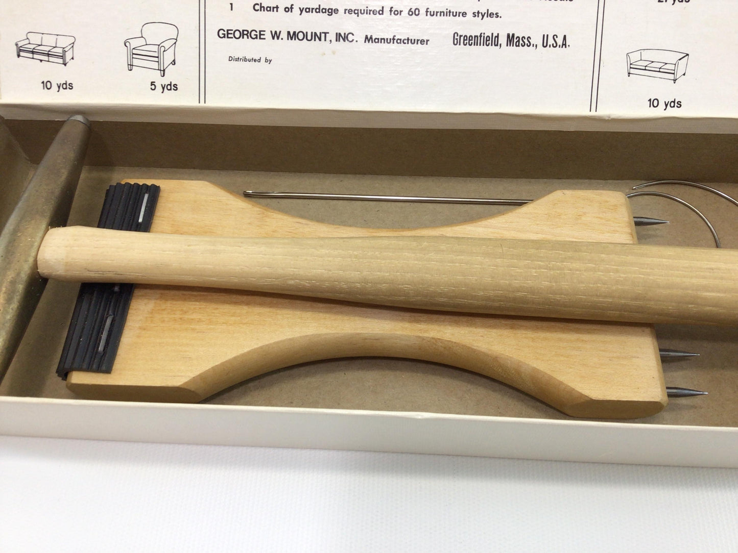 Upholstering Kit George Mount Company No 0 Vintage Quality DIY Tools Made in USA