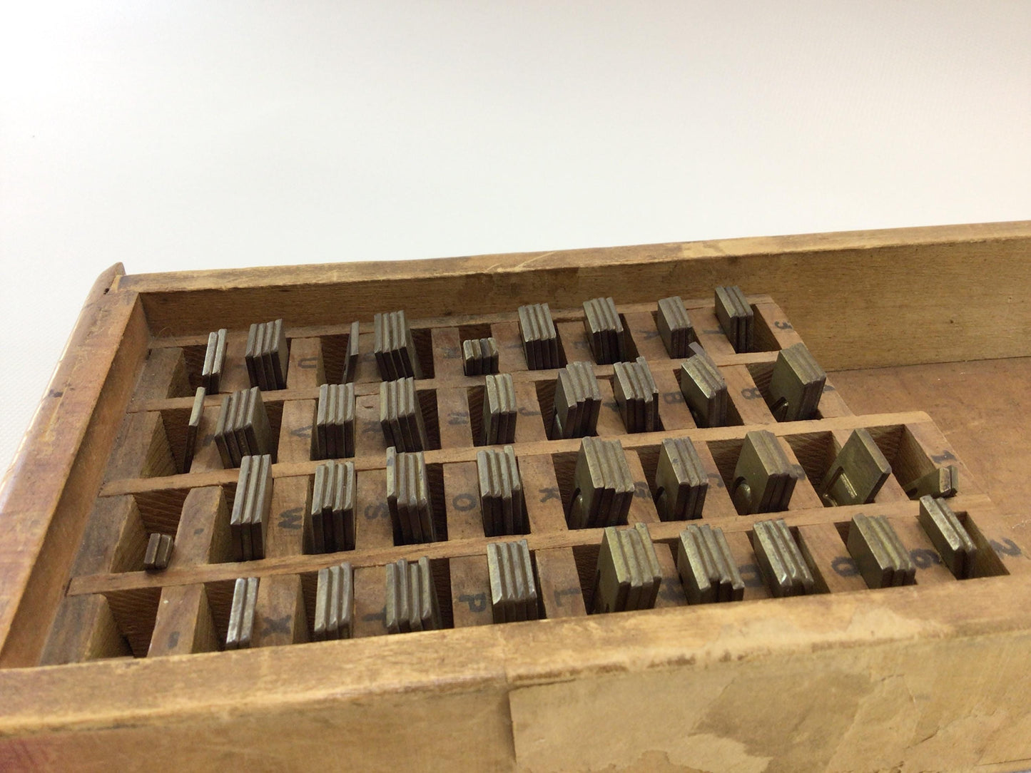 Brass Font Set Uppercase Single Line Block Letters Vintage Quality Made Engraving Tool Accessories