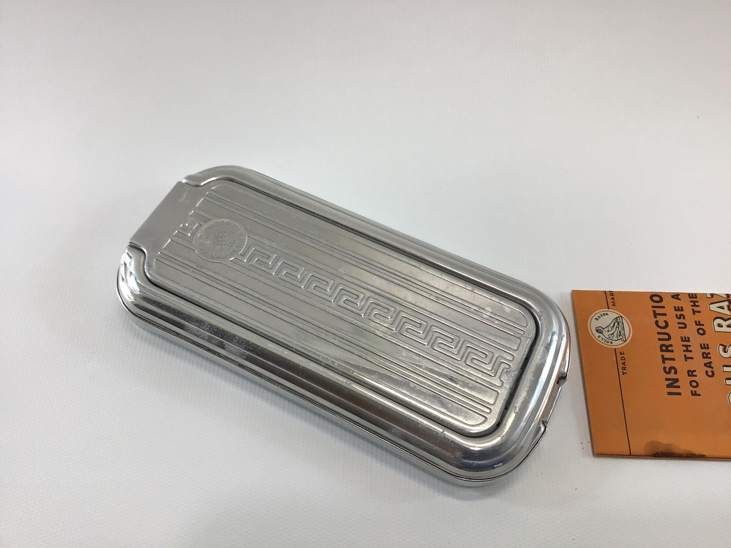 Rolls Razor Blade Stropper Antique Art Deco Nickel Chrome Finish Made in England