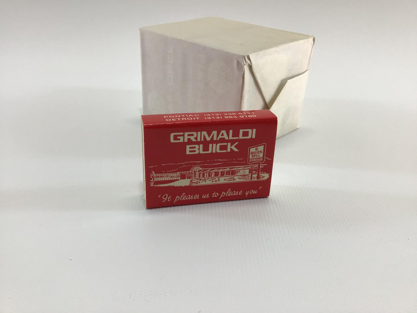 Buick Fiat Opel Advertising Wooden Match Boxes Vintage Petroliana Ephemera Grimaldi Dealership Detroit