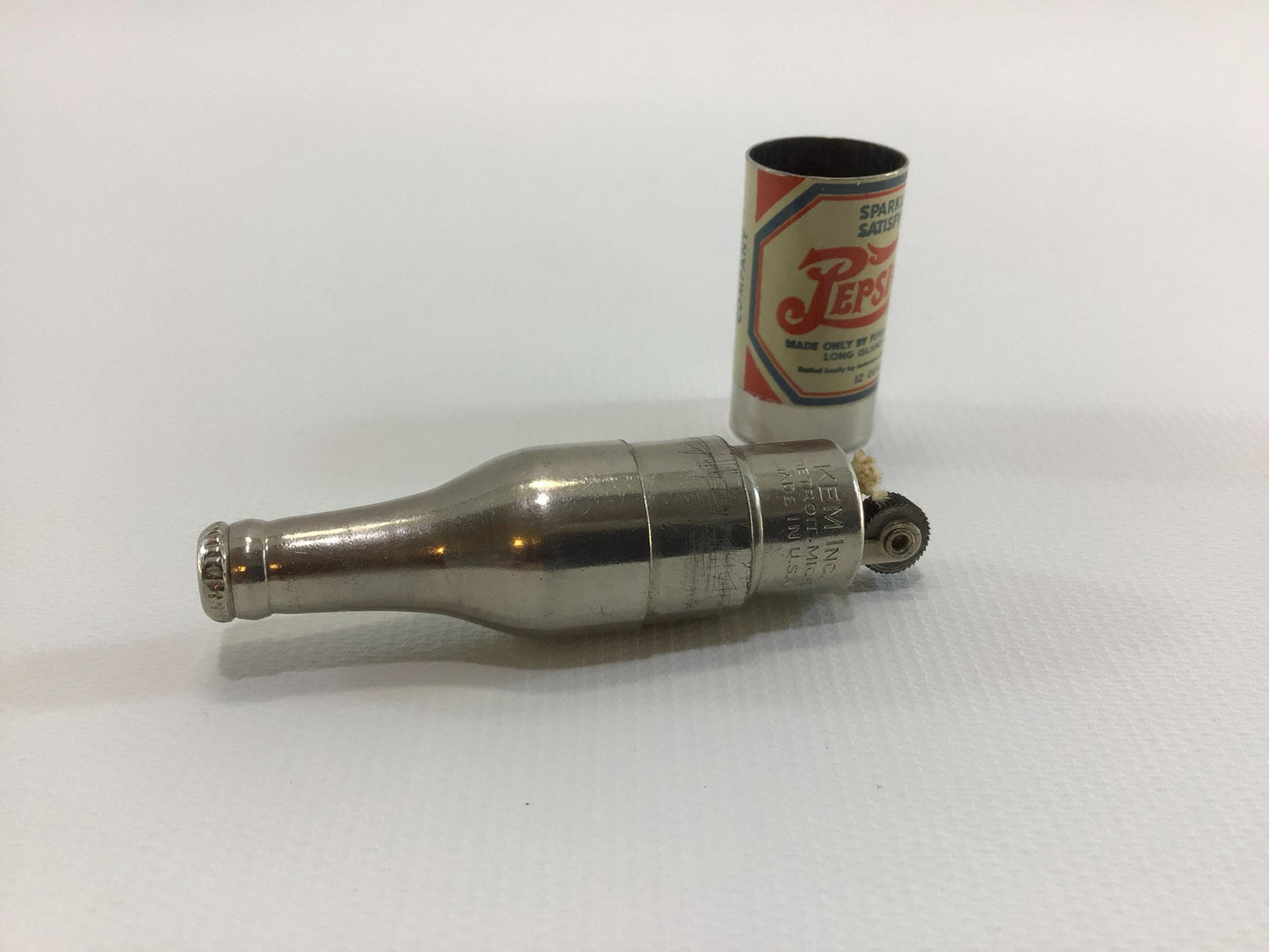 Pepsi Cola Advertising KEM Novelty Cigarette Lighter Vintage Tobacciana