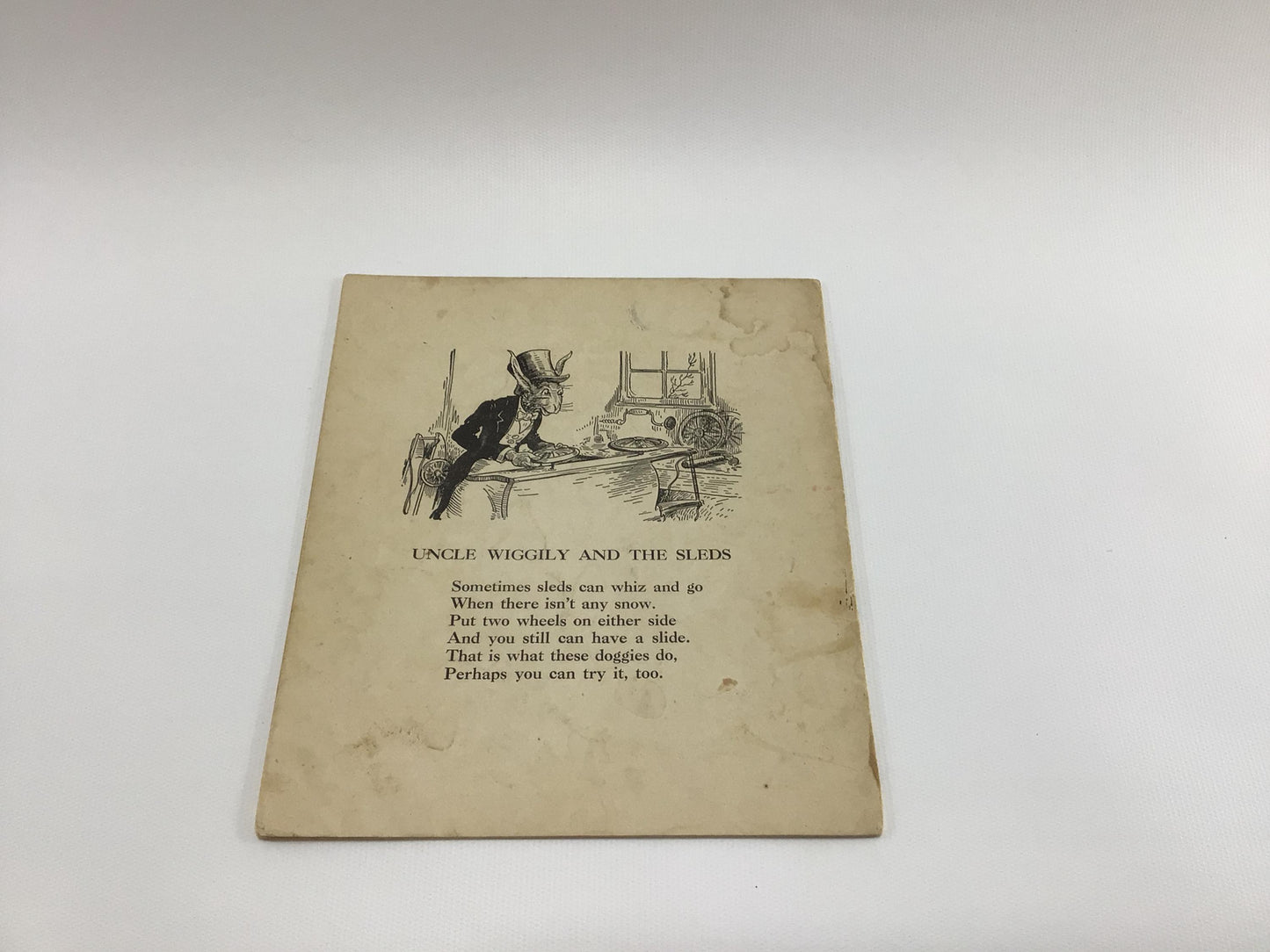 Vintage Children's Picture Book 1939 Uncle Wiggily and the Sleds Platt & Munk Publishing