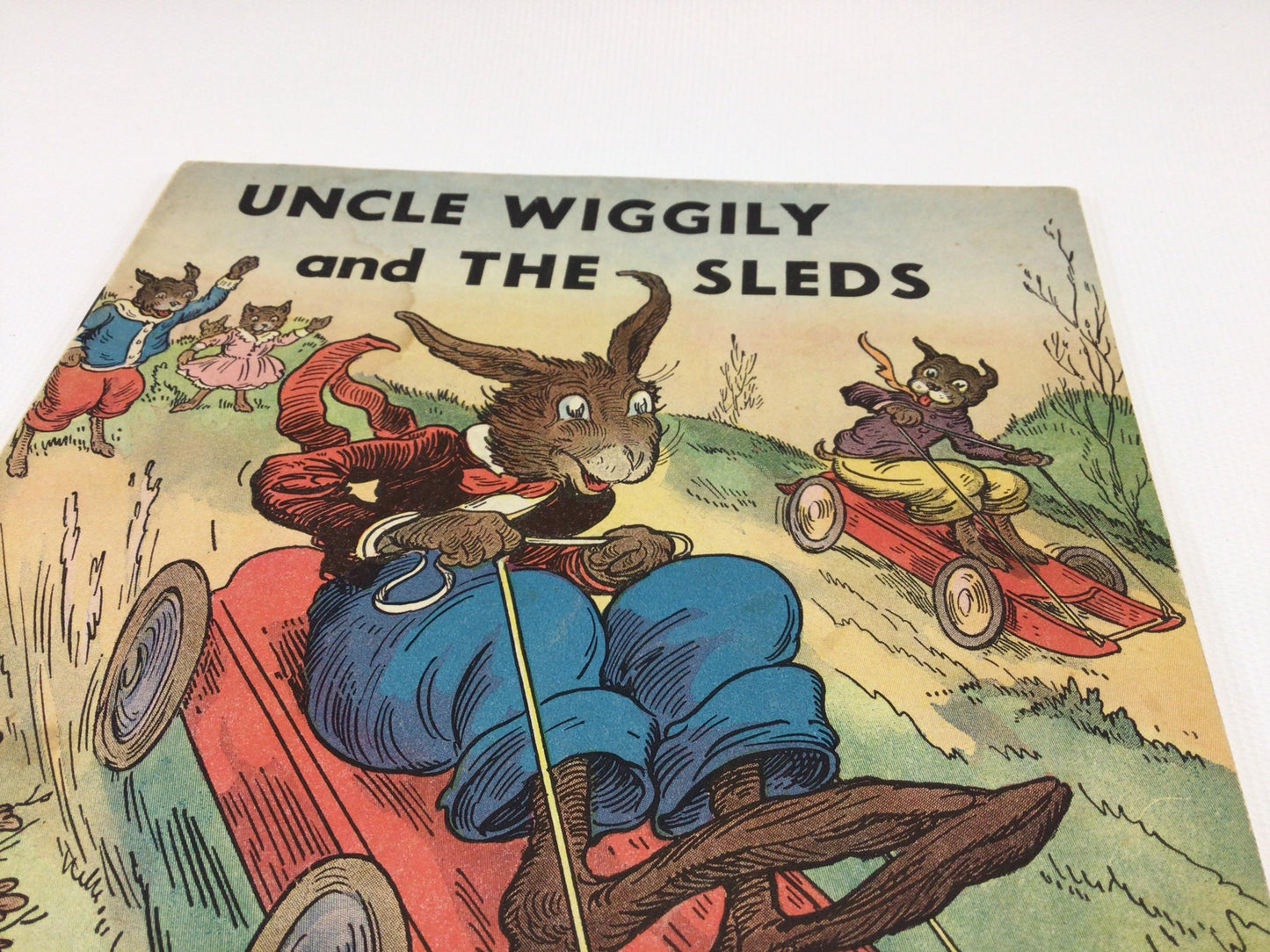 Vintage Children's Picture Book 1939 Uncle Wiggily and the Sleds Platt & Munk Publishing