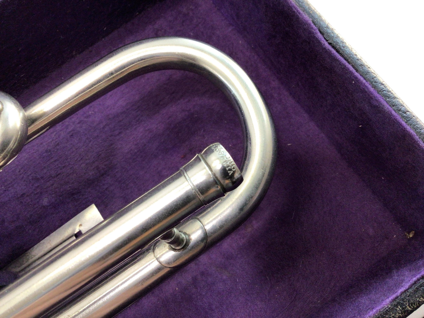Sterling Plated Collegiate Model Trumpet and Case Vintage Tonk Chicago Brass Horn Instrument