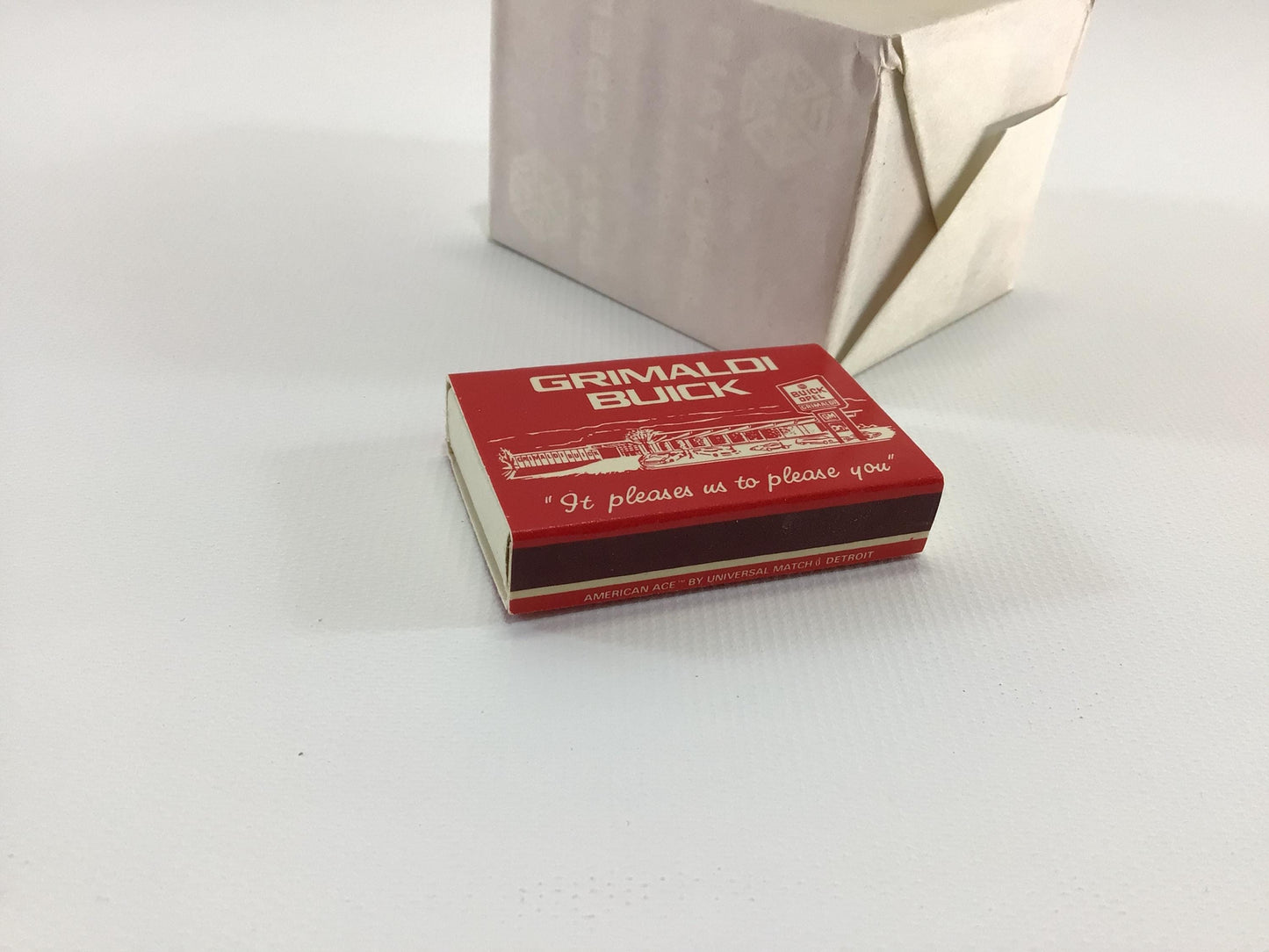 Buick Fiat Opel Advertising Wooden Match Boxes Vintage Petroliana Ephemera Grimaldi Dealership Detroit