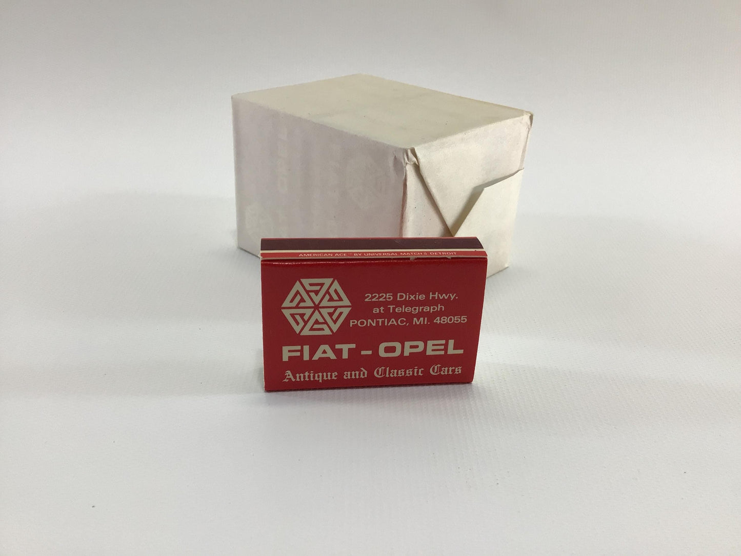 Buick Fiat Opel Advertising Wooden Match Boxes Vintage Petroliana Ephemera Grimaldi Dealership Detroit