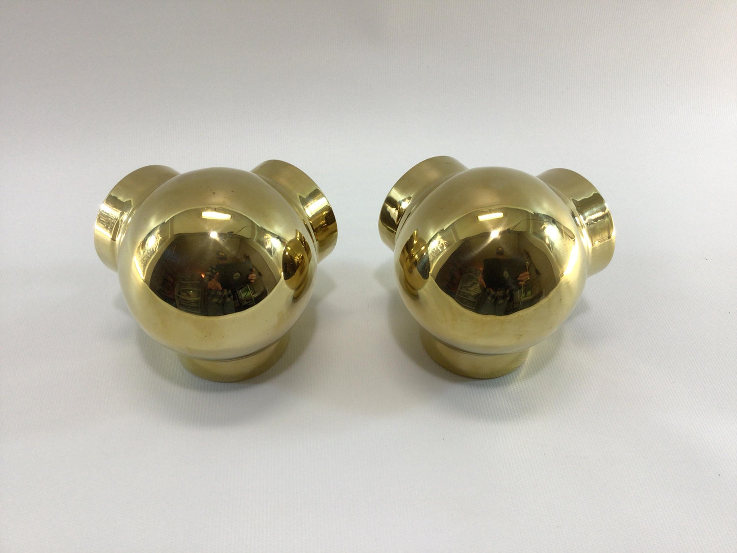 Brass Railing Hardware Lavi Industries Ball Side Outlet 90 Degree Elbow 00-703/2 Set of 2 Replacement Parts Pieces for 2" Diameter Tubing