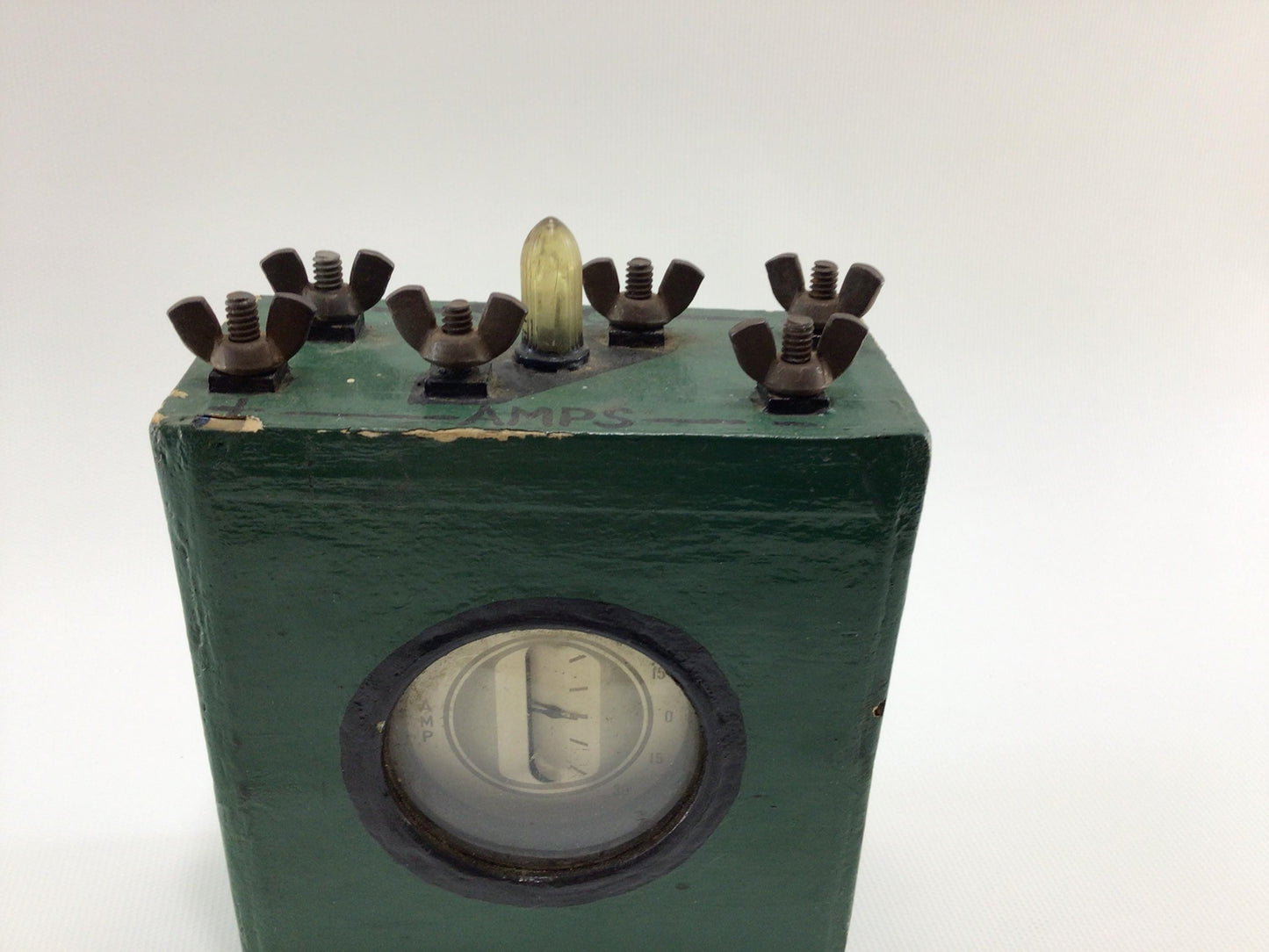 Volt / Amperage Tester Vintage Handmade Steampunk Electrical Gadget - Untested