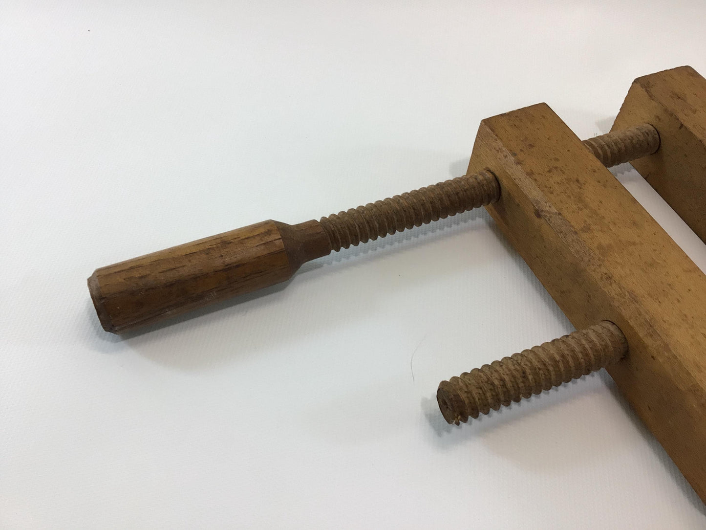 Antique Hardwood 14" Wood Clamp Rustic Primitive Carpenter's Hand Tool