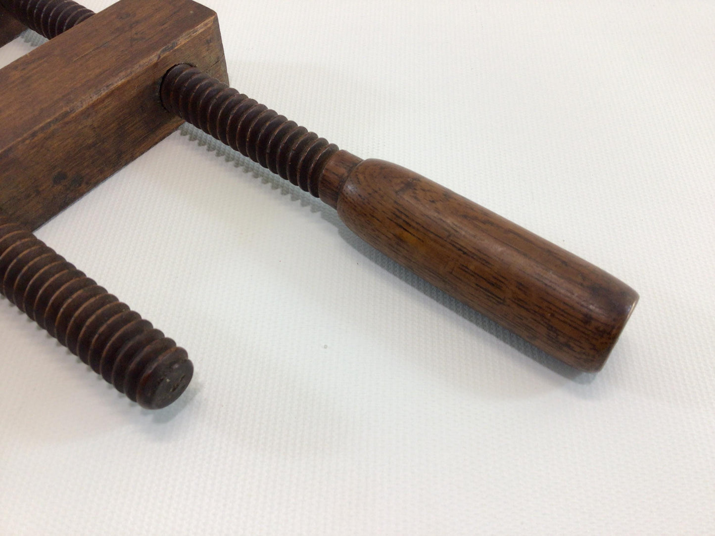 Antique Hardwood 12" Wood Clamp Rustic Primitive Carpenter's Hand Tool