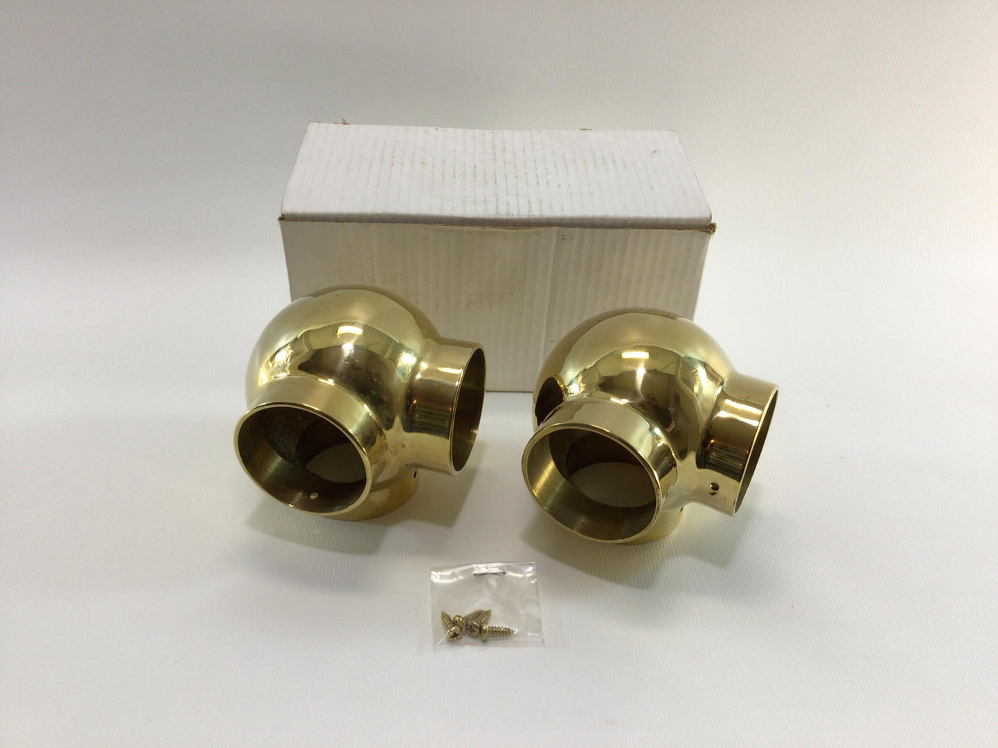 Brass Railing Hardware Lavi Industries Ball Side Outlet 90 Degree Elbow 00-703/2 Set of 2 Replacement Parts Pieces for 2" Diameter Tubing