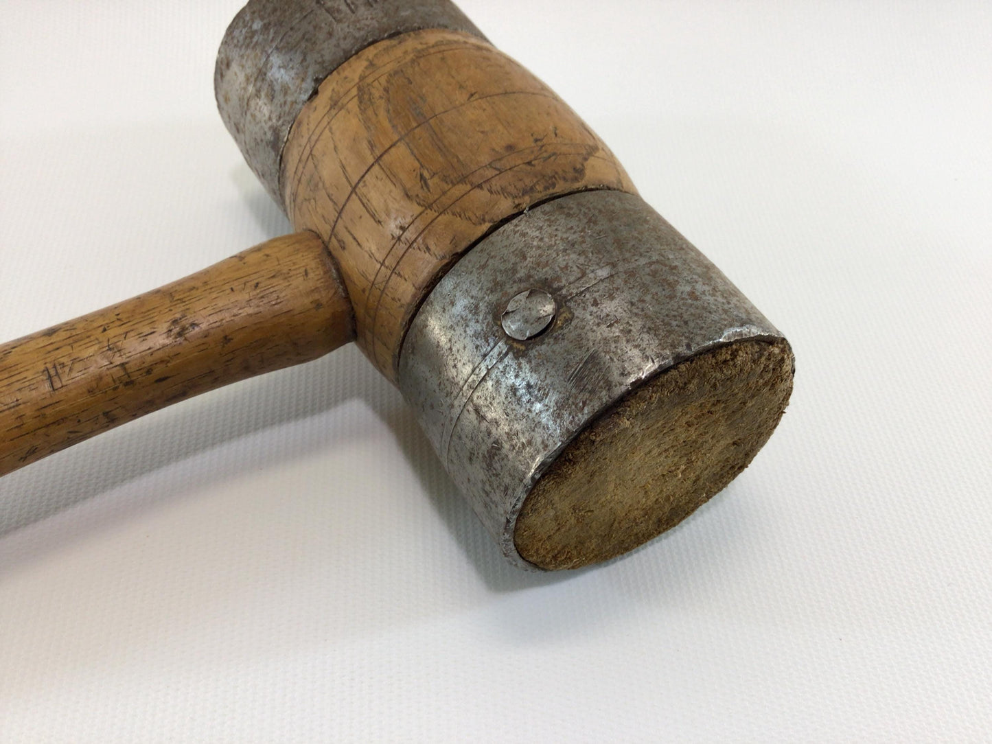 Carpenter's Ferrule End Pestle Mallet Antique Primitive Rustic Quality Made Woodworking Hand Tool