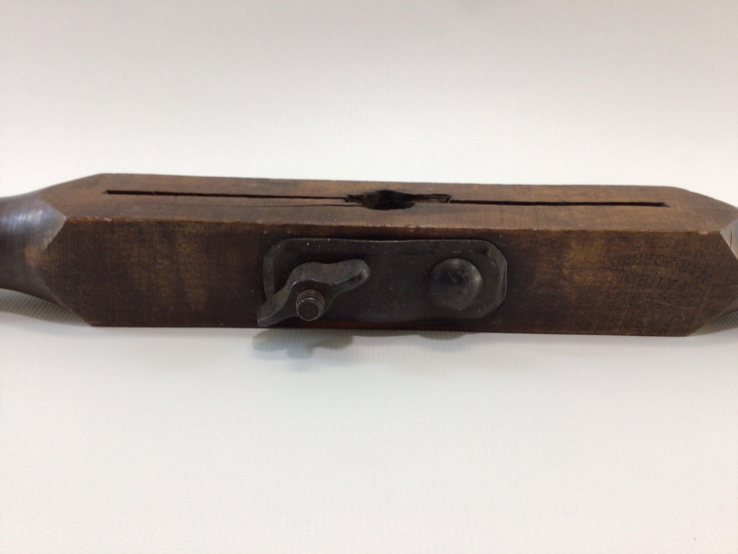 Auger Bit T-Handle Antique Hardwood Rustic Primitive Carpenter's Hand Tool P S & W Company