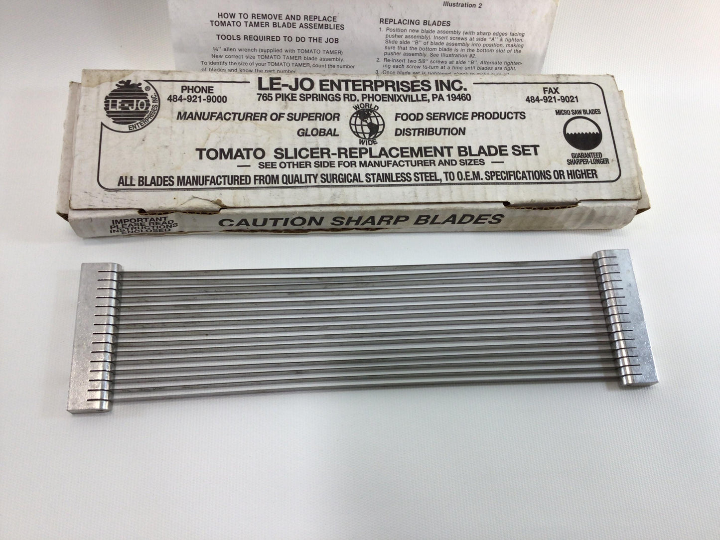 LE-JO Enterprises Tomato Slicer Replacement Blade Set Commercial Restaurant Kitchen Utensil Part