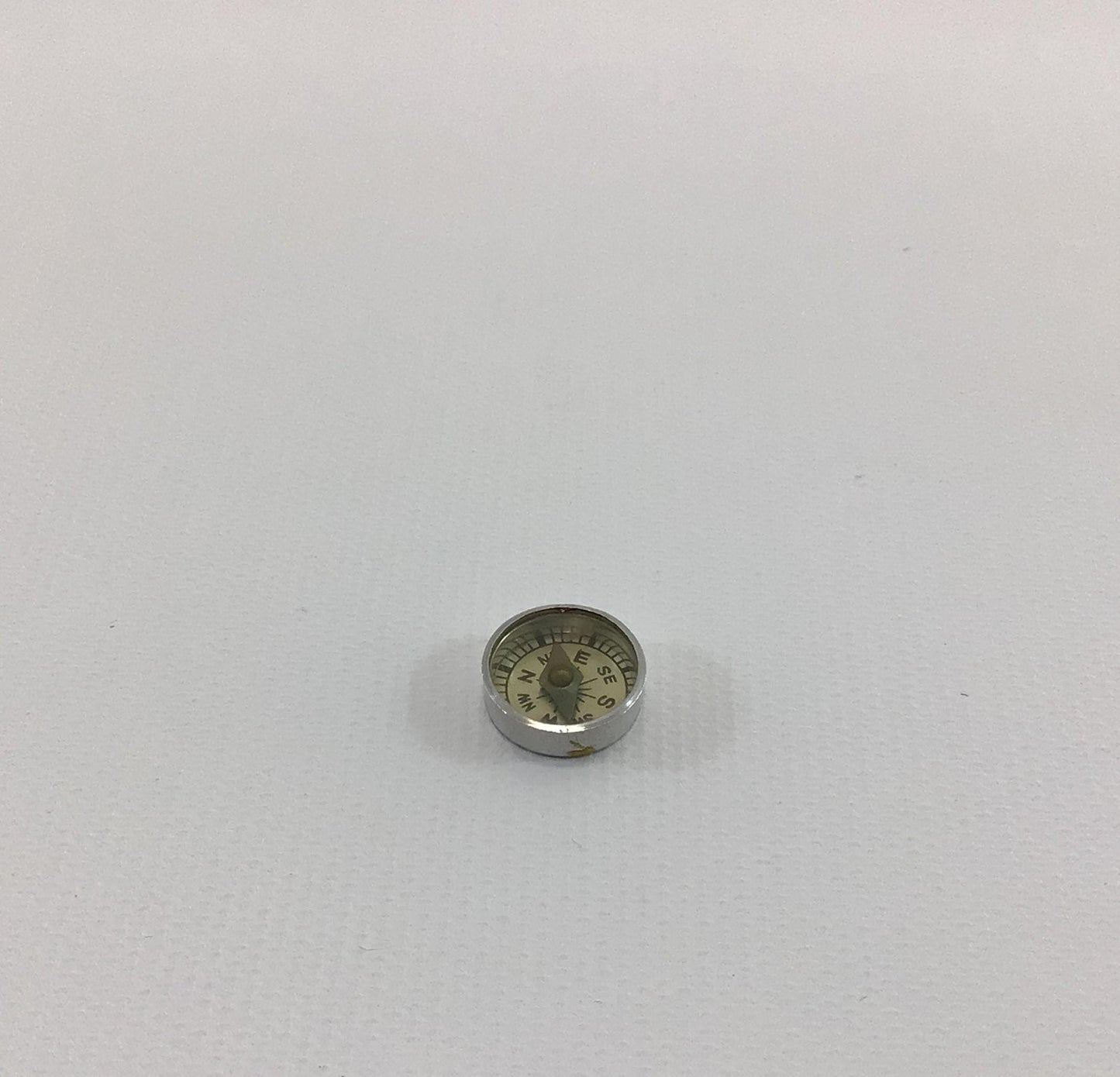 Miniature Pocket Compass Aluminum Magnetic Base Plate Open Face Made in Japan Vintage Novelty Mechanical Gadget