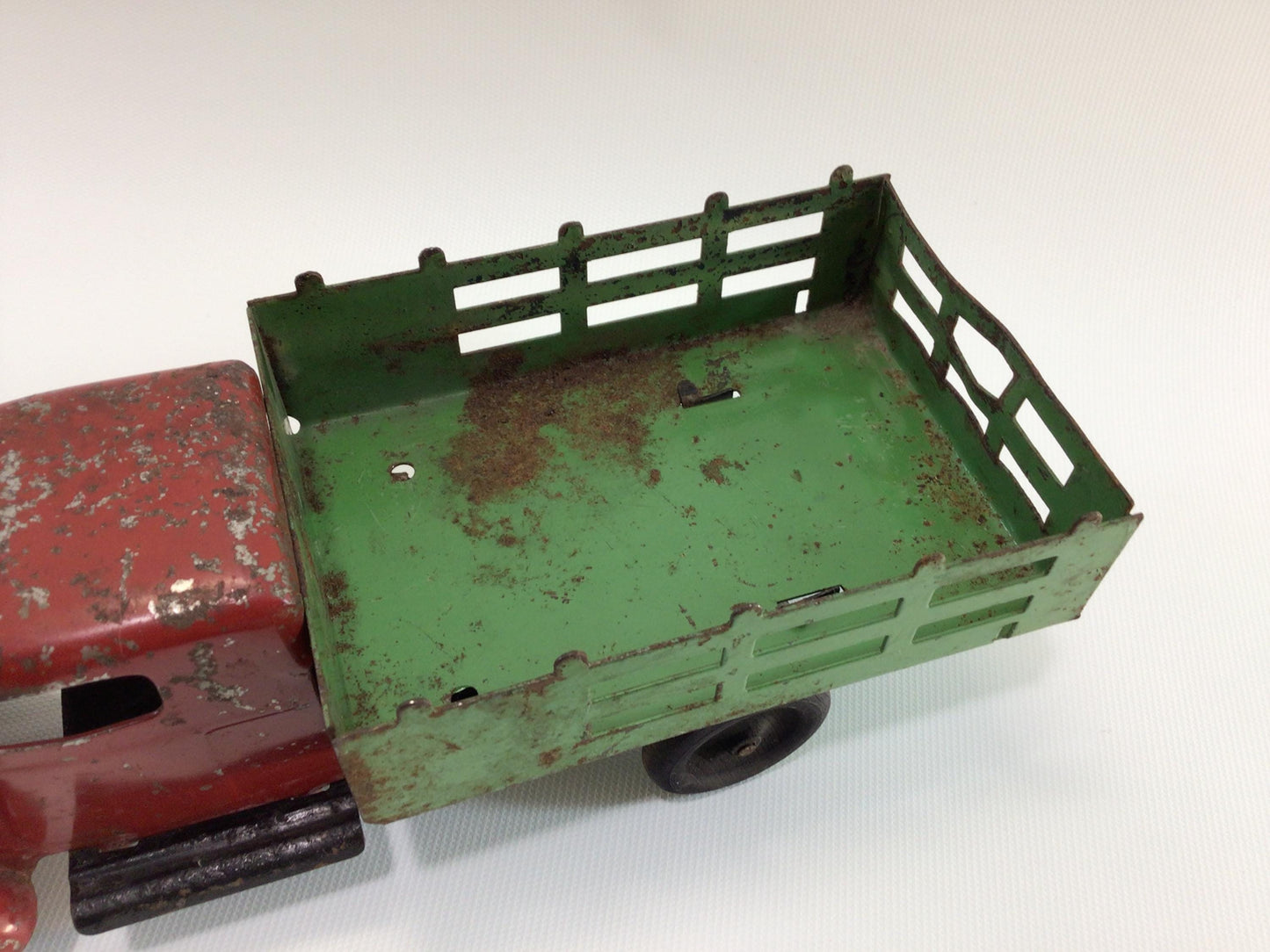 Wyandotte 11" Stake Truck Vintage 1940s Pressed Steel Toy Farm Vehicle