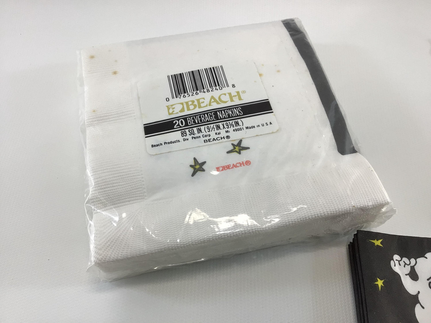 Halloween Walt Disney Mickey Mouse Beach 9" Beverage Napkins 1 Unopened Pack of 20 and 8 Loose Vintage Holiday Ephemera