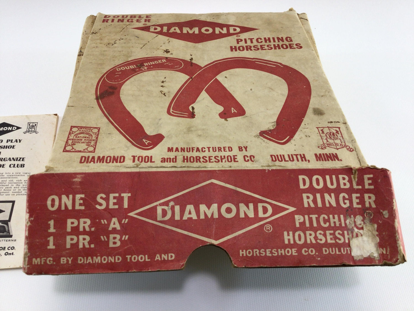 Diamond Double Ringer Pitching Horseshoes Vintage Quality Made in USA Outdoor Activity Lawn Game
