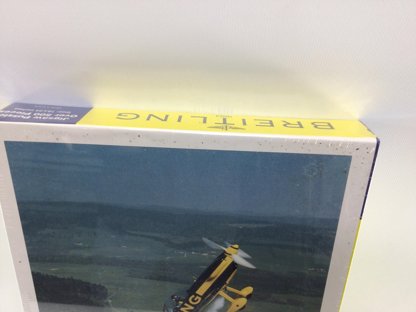 Breitling Swiss Chronometer Advertising 500 Piece Jigsaw Puzzle Air Show Prop Plane Vintage Made in USA
