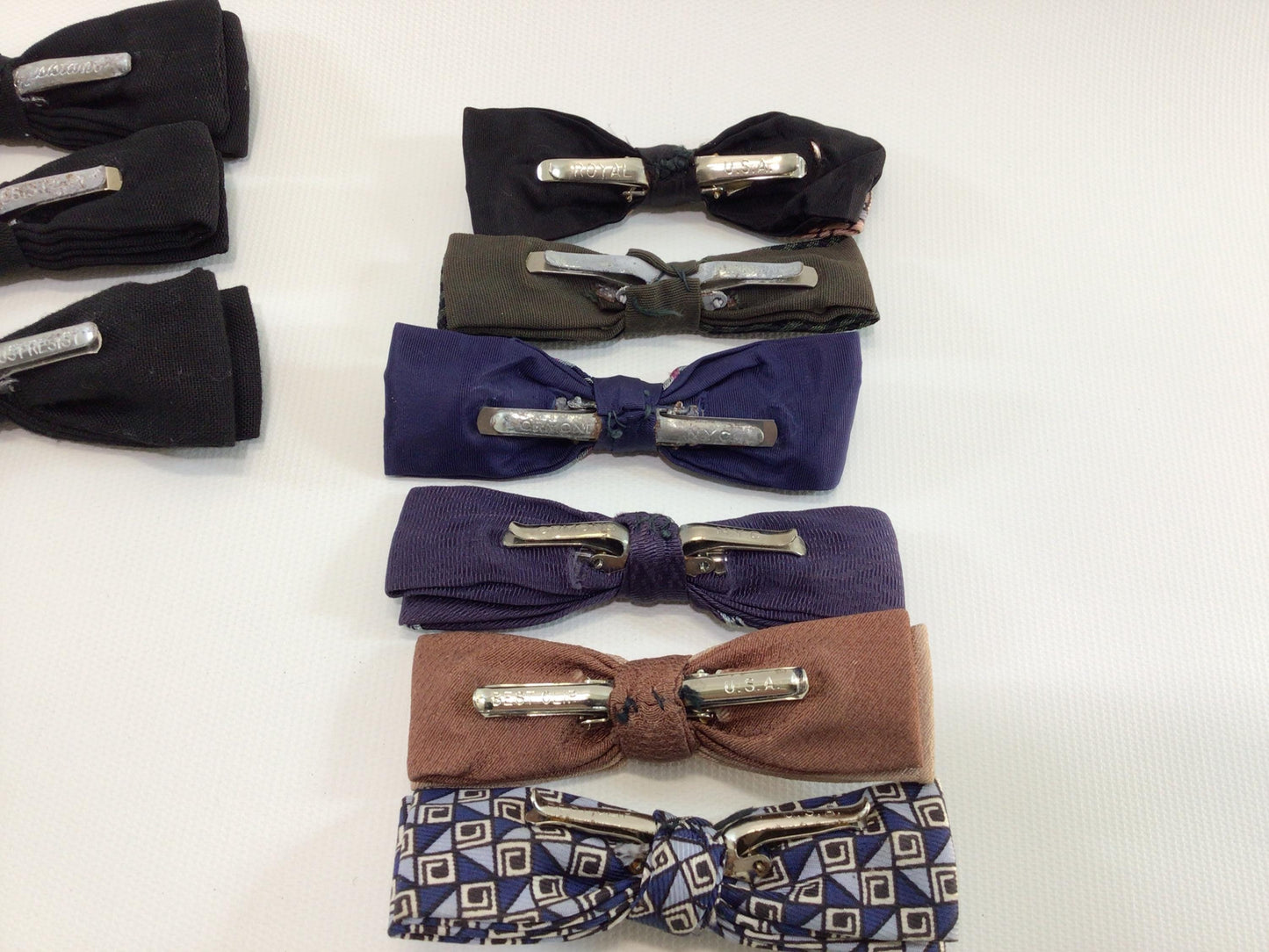 Boys Bow Tie Lot of 9 Vintage 1950s Children's Fashion Collectibles Royal Ormond and Best Clip