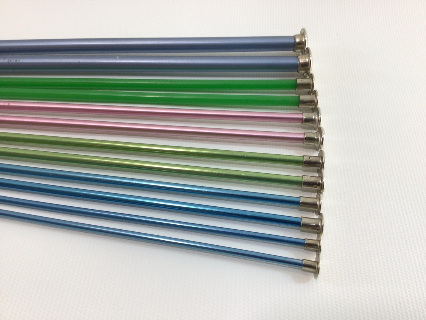 Knitting Needles Lot of 6 Pair 14" Single Point Vintage Textile Tools Sizes 2 5 6 7 8 and 11