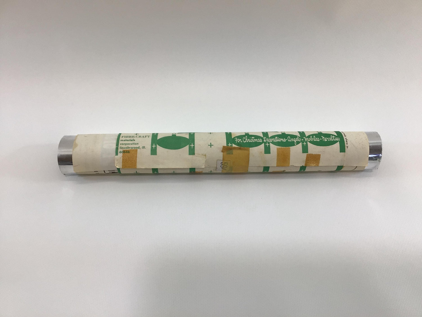 Christmas Crafts Vintage Ephemera Rolled Aluminum Metallic Holiday Foil Silver and Gold