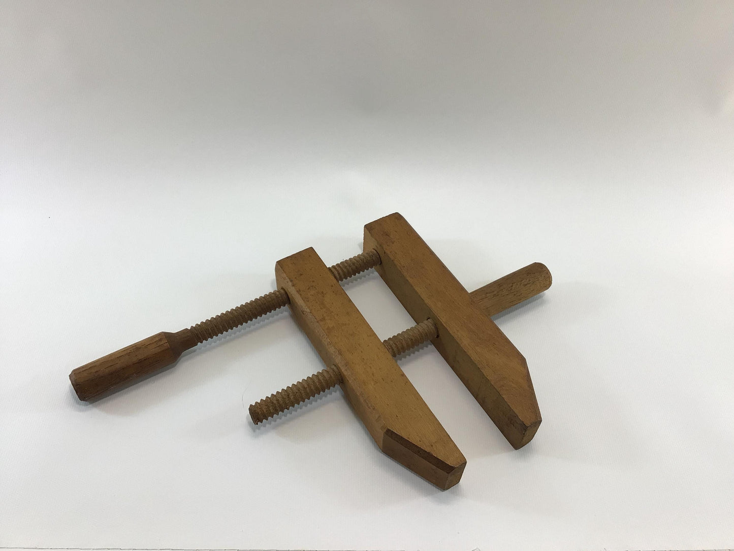 Antique Hardwood 14" Wood Clamp Rustic Primitive Carpenter's Hand Tool