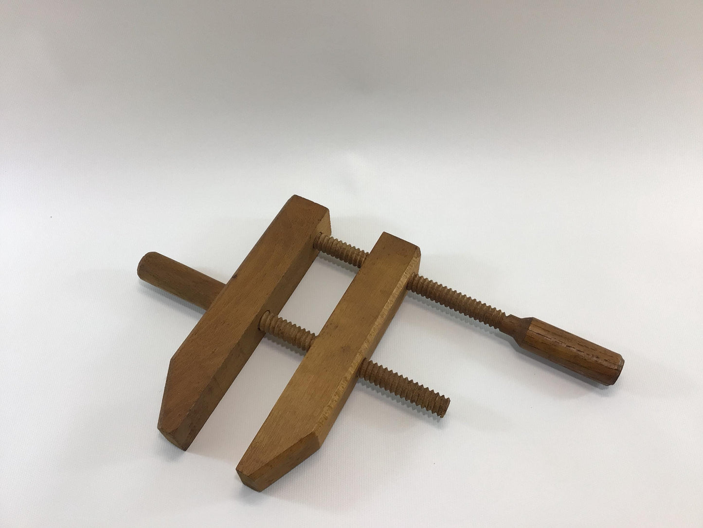 Antique Hardwood 14" Wood Clamp Rustic Primitive Carpenter's Hand Tool