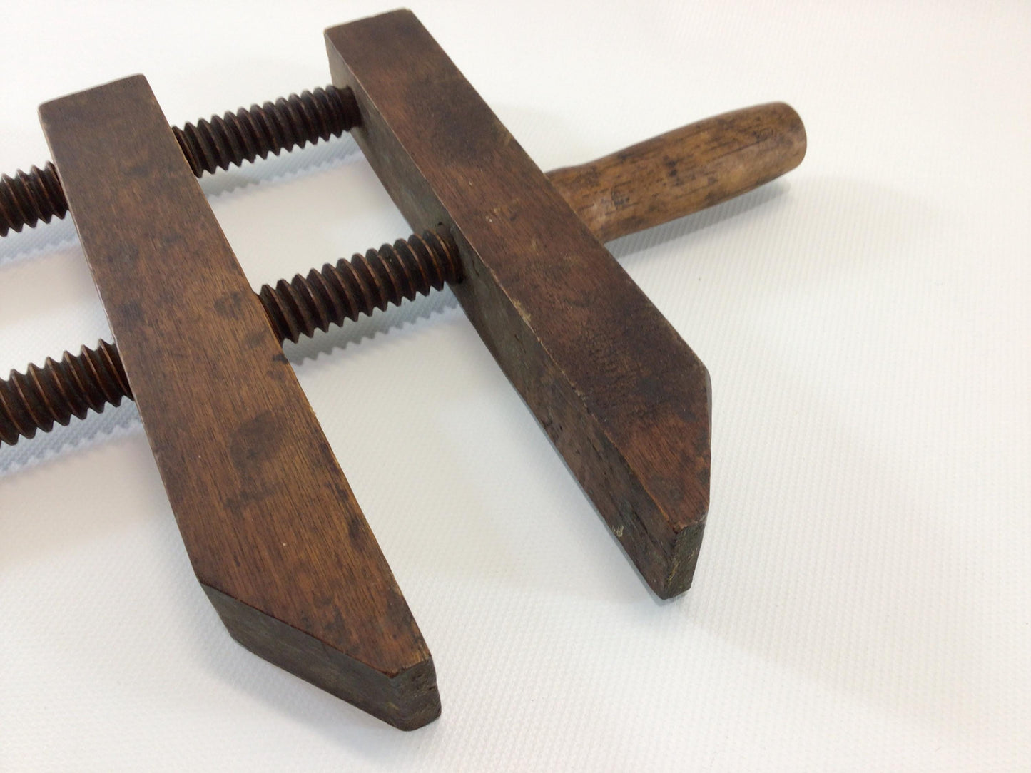 Antique Hardwood 12" Wood Clamp Rustic Primitive Carpenter's Hand Tool