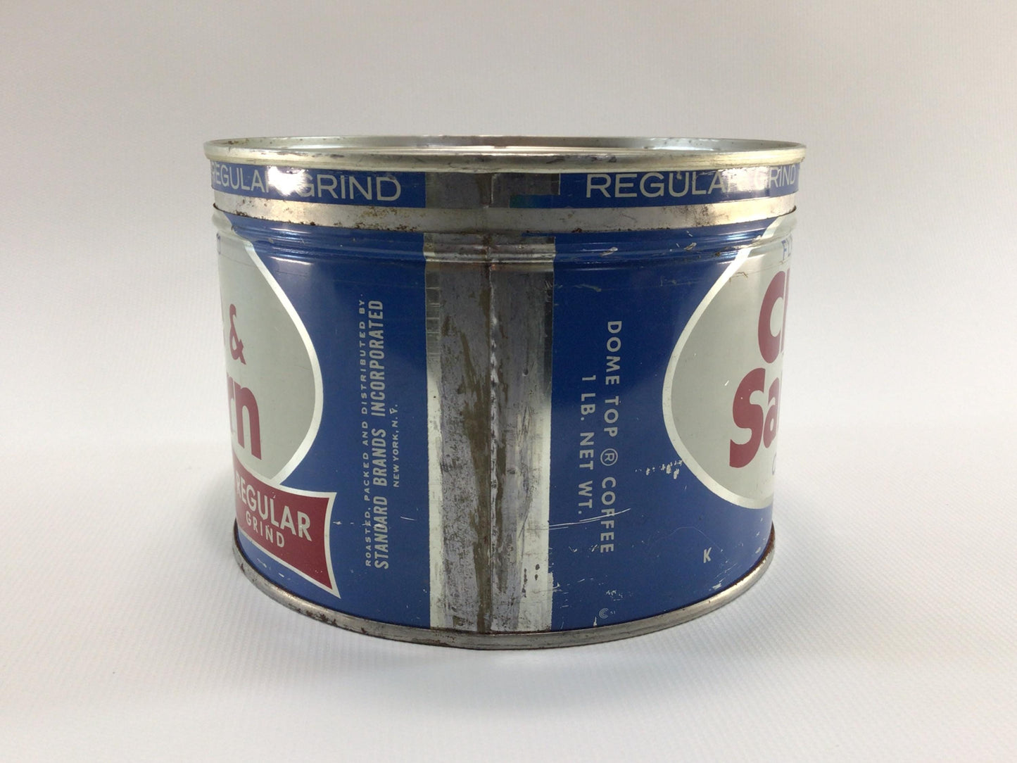 Chase & Sanborn Coffee Tin 1 lb Dome Top Can Advertising Kitchen Store Decor Display Collectible