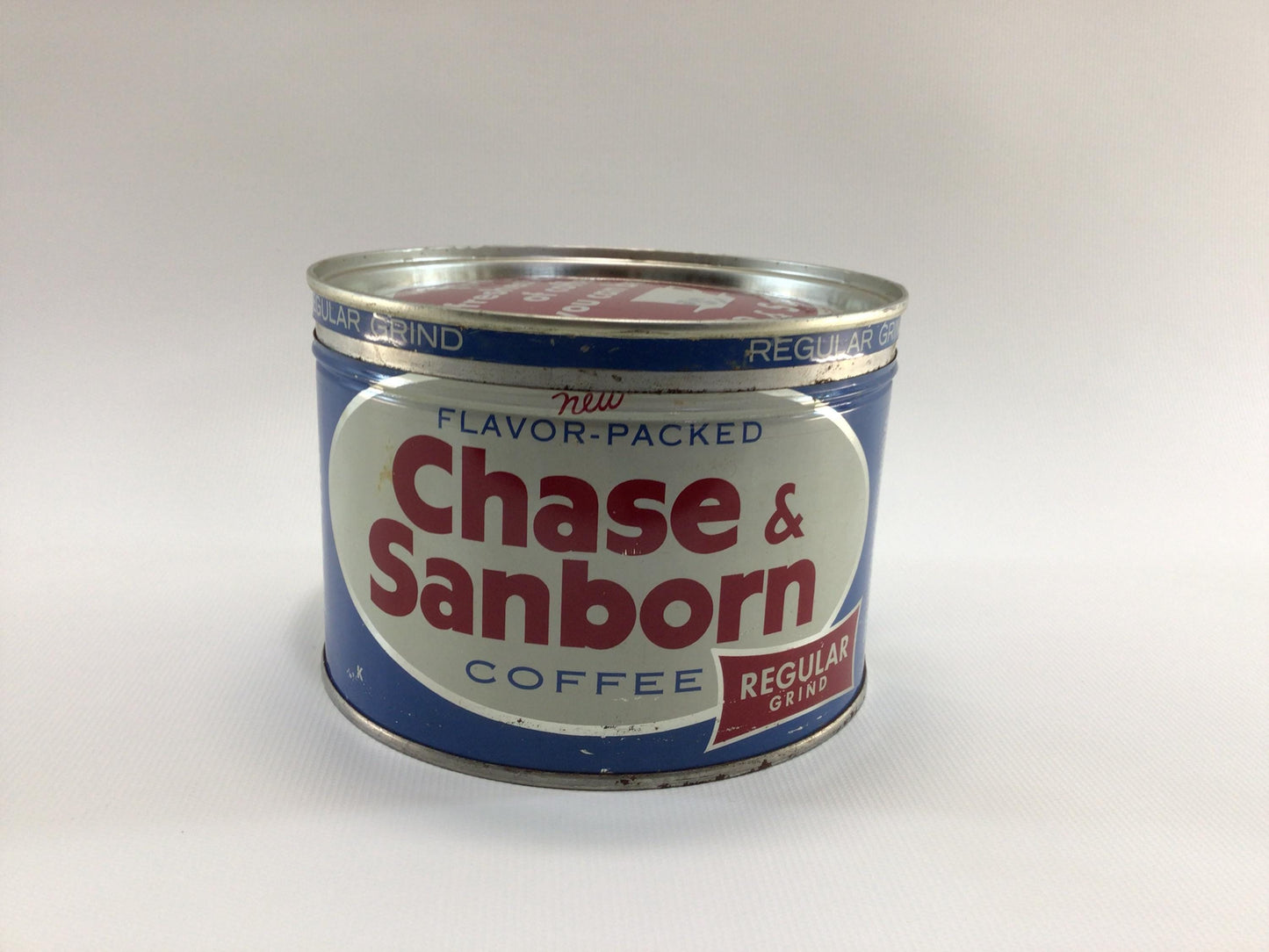 Chase & Sanborn Coffee Tin 1 lb Dome Top Can Advertising Kitchen Store Decor Display Collectible