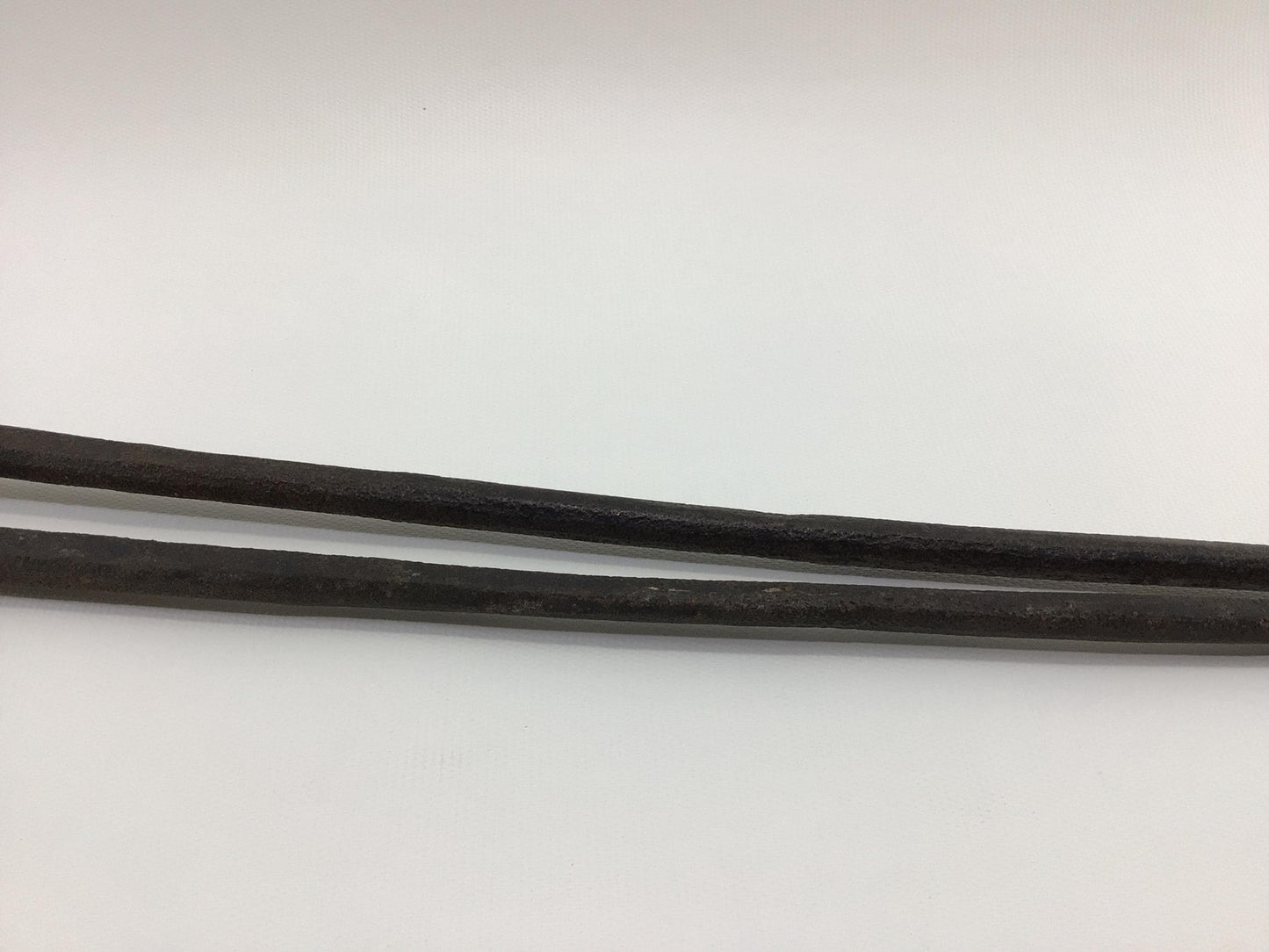 Blacksmith Forge 32" Flat Nose Tongs Hand Made Antique Wrought Iron Rustic Primitive Hand Tool